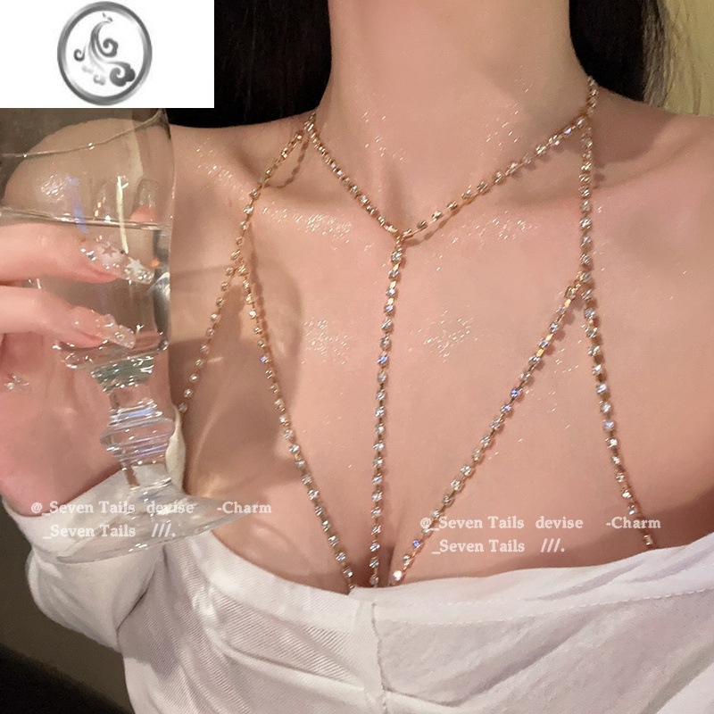 jimi欧美小众胸链身体链比基尼bikini锁骨链性感ins网红性感配饰