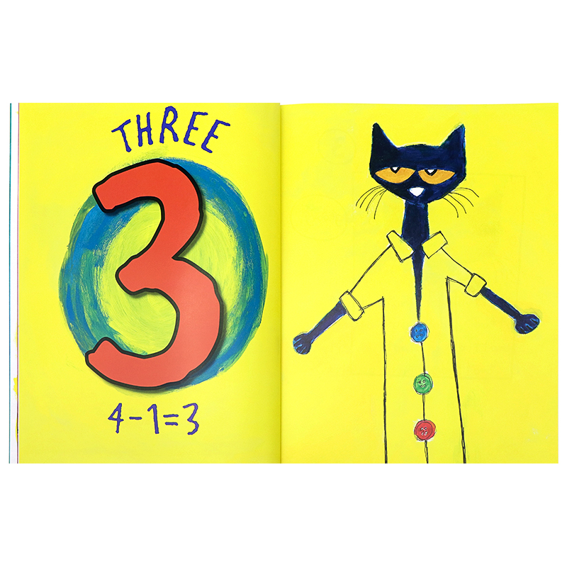 [正版]皮特猫和他的四颗时髦纽扣 英文原版绘本 Pete the Cat and his Four Groovy Bu高清大图