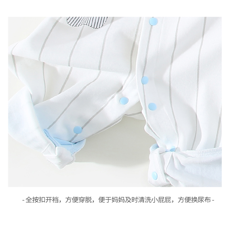 婴儿衣服秋装纯棉长袖连体超网红哈衣男宝宝时尚爬服外出服高清大图