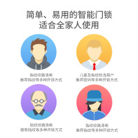 希箭 指纹锁密码锁家用防盗门酒店门锁电子锁全自动刷卡锁 X6半自动智能锁