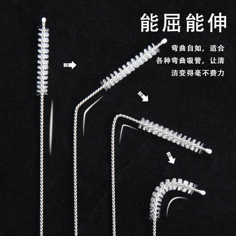 [补贴10%]吸管刷海绵婴儿奶瓶刷子清洁刷套装宝宝奶嘴刷杯刷清洗洗杯高清大图