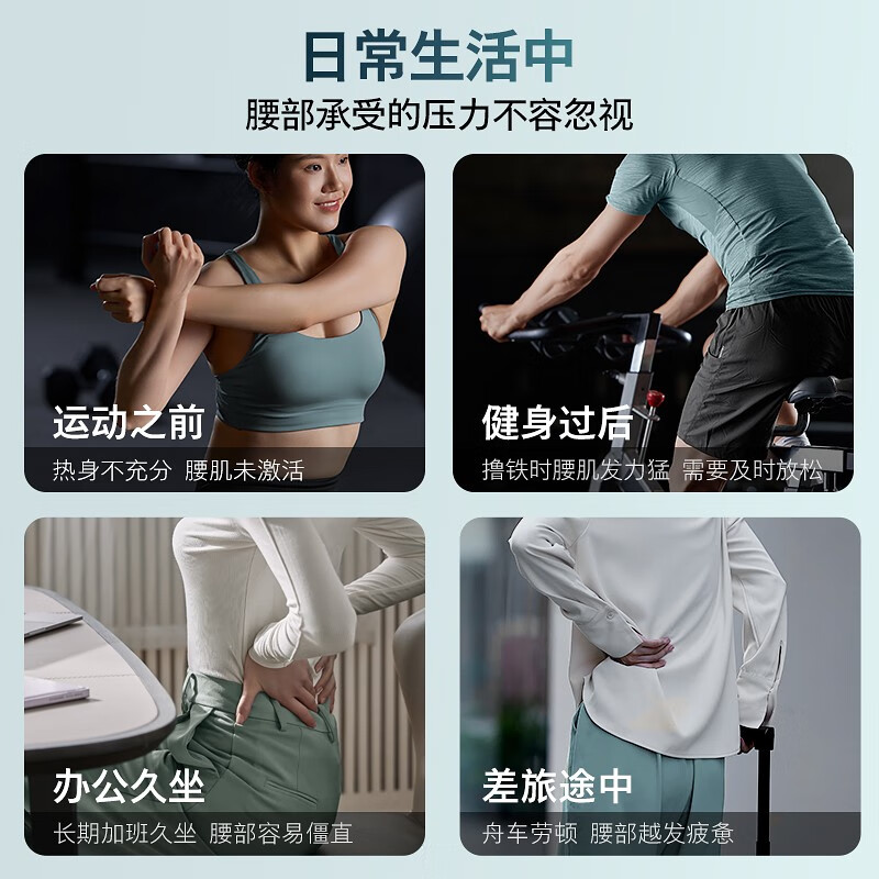 飞利浦(PHILIPS)腰部按摩器多功能腰椎按摩仪冷热敷振动便携护腰暖宫腰带送礼家用男女友生日实用礼品父母礼物
