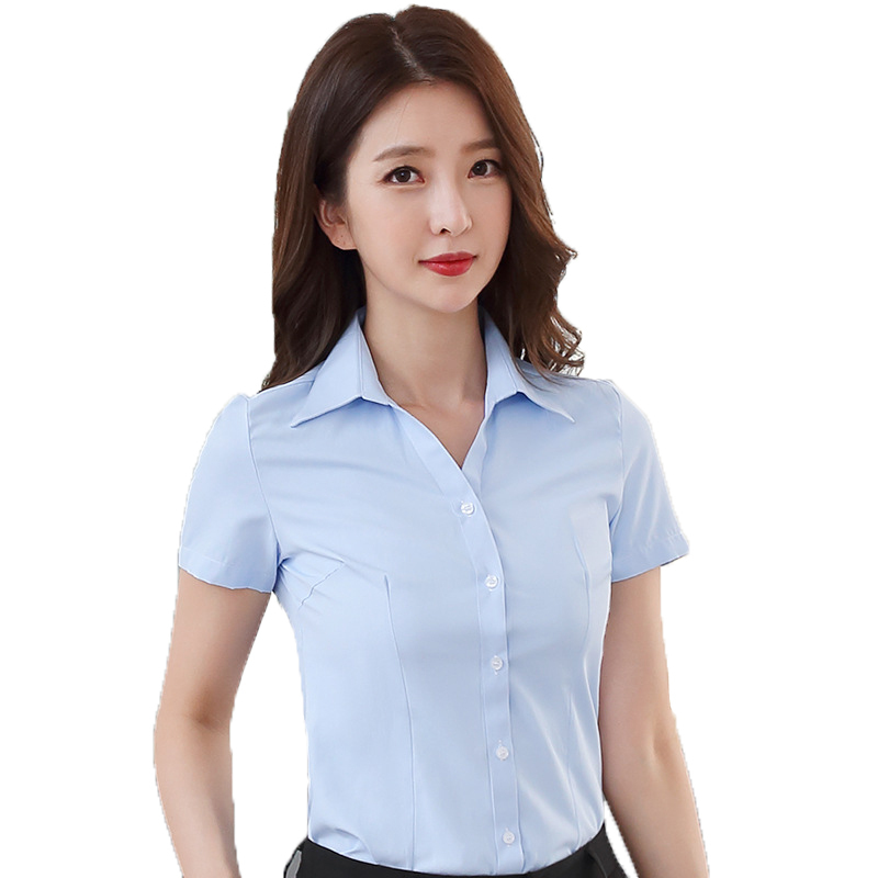 企业专享 女款白衬衫短袖 起订量100
