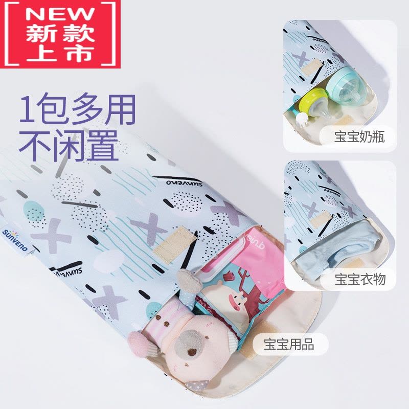 可莉允多功能婴儿尿片收纳袋宝宝尿不湿防水床头挂袋外出便携挂包图片