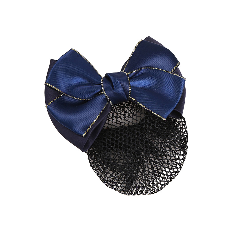 山之只 职业头花蝴蝶发夹 藏青金边 个高清大图