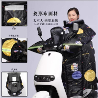 闪电客冬季电动车挡风被加大加厚双面防水款三轮摩托电瓶车保暖护膝通用