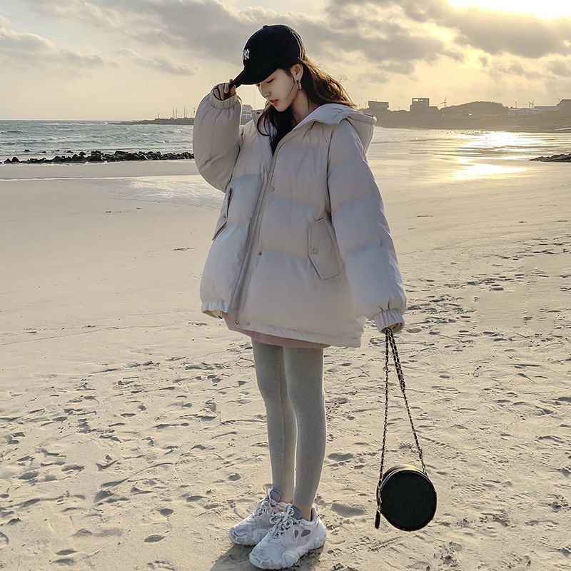 棉袄女2021新款韩版宽松加厚保暖学生洋气面包服百搭时尚反季棉服