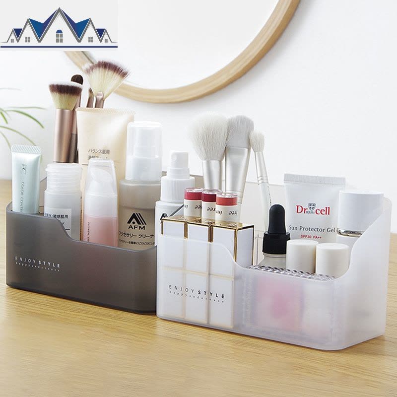 护肤品镜柜收纳盒收纳化妆品整理盒网红口红架梳妆台置物架 三维工匠图片