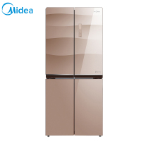 美的(Midea)BCD-432WGPZM玫瑰金 432升 变频智能 薄身设计 风冷无霜 双系统循环家用省电多门电冰箱