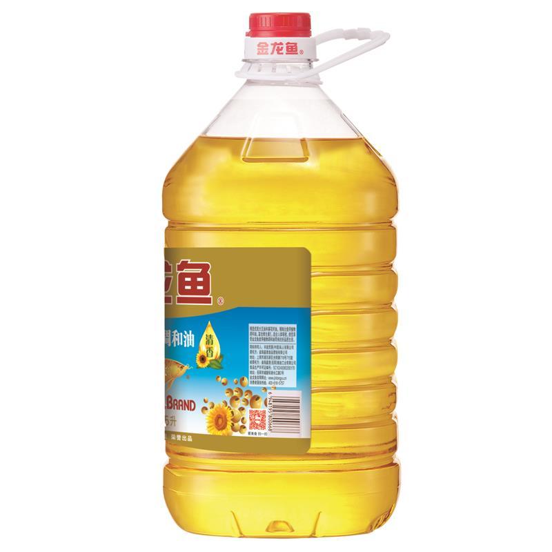 金龙鱼葵花籽清香型 食用植物调和油5L/桶