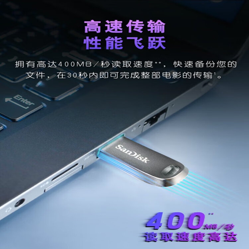 闪迪128GB USB3.2 U盘 CZ74 [个]高清大图