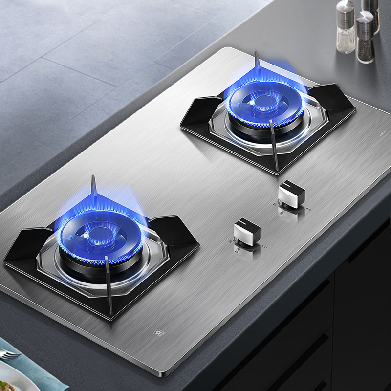 樱花(SAKURA)5.0KW 不锈钢燃气灶 家用大尺寸灶具 台式嵌入式两用 双眼灶 燃气灶 普通燃气灶GBG01天然气
