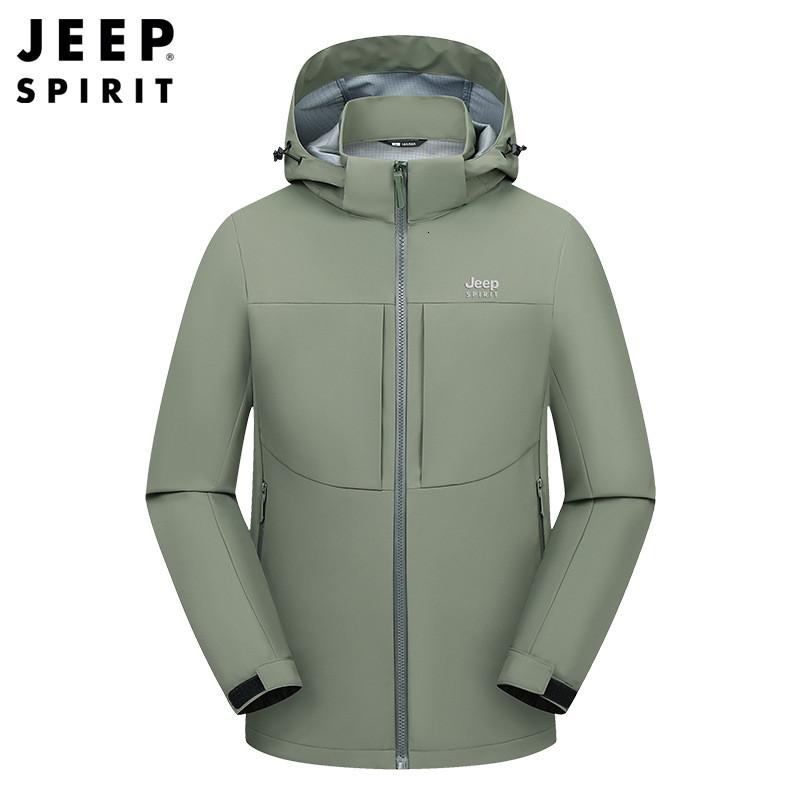 JEEPspirit秋冬季可脱卸帽宽松防水防刮夹克外套上衣百搭青年6271