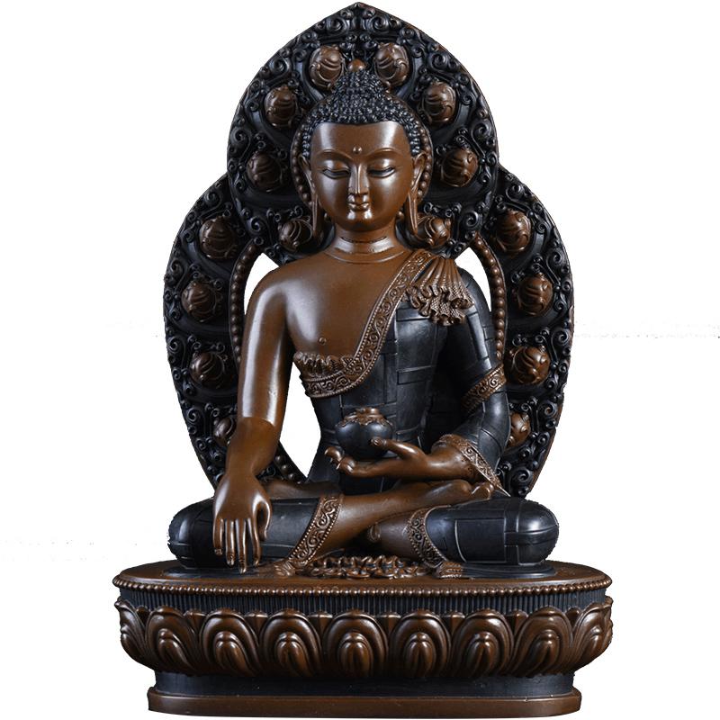 家柏饰(CORATED)释迦摩尼佛像铜 如来佛像释迦牟尼三世佛供奉密宗大号高清大图
