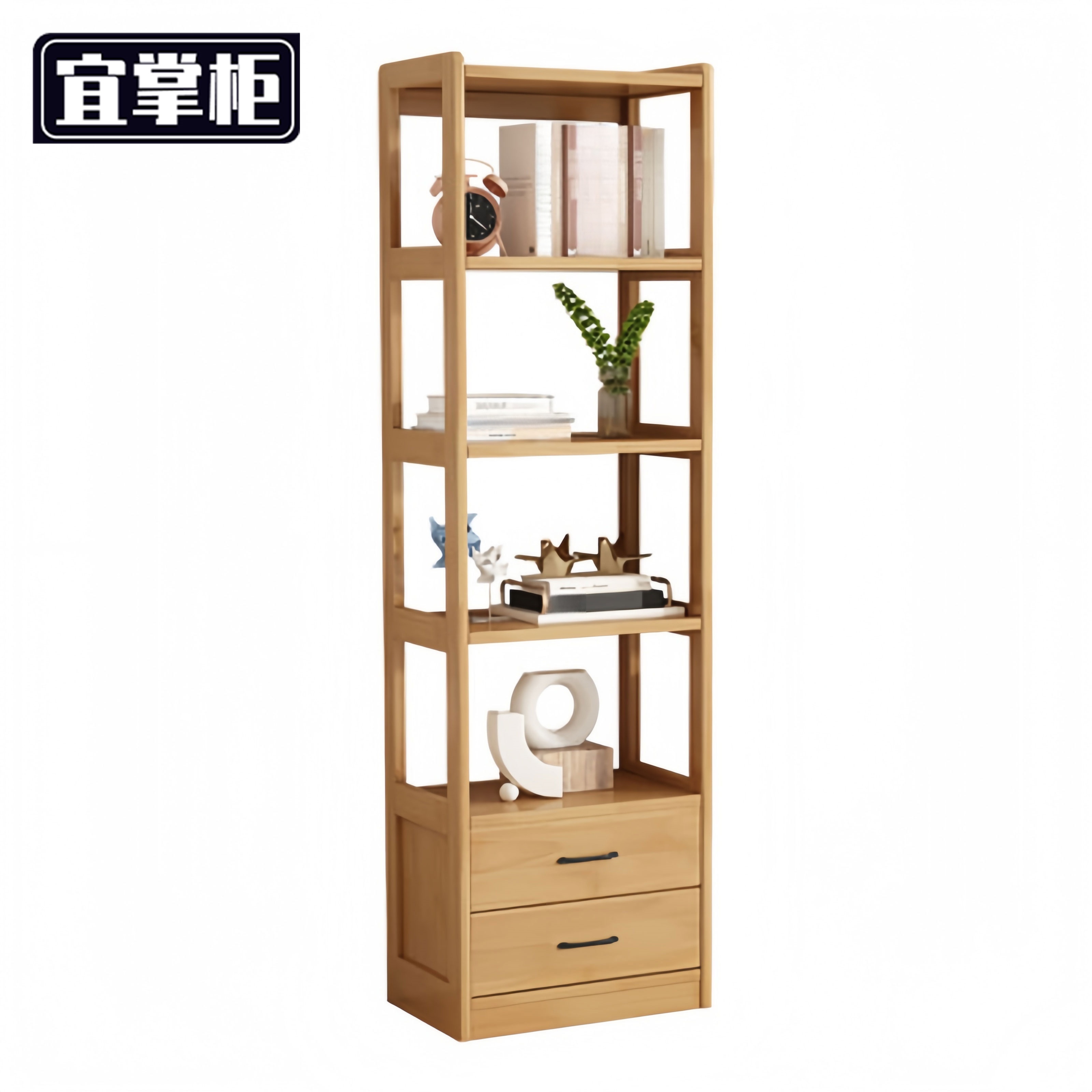 宜掌柜 落 地书架 木质书架52*35*185cm个
