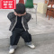可莉允宝宝加绒牛仔裤2022冬装新款男童保暖休闲长裤小童韩版翻边直筒裤保暖裤