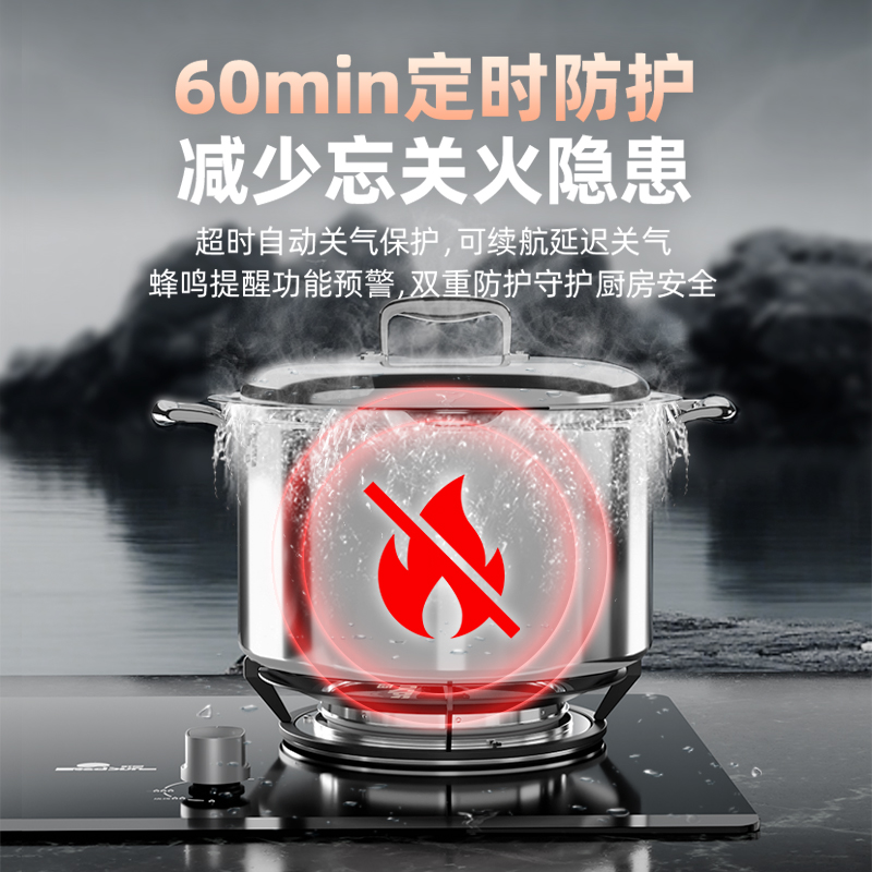 红日(RedSun家用红外猛火燃气灶 台嵌两用60min固定定时 70%高热效节能省气爆炒猛火红外线灶 EX36B天然气高清大图