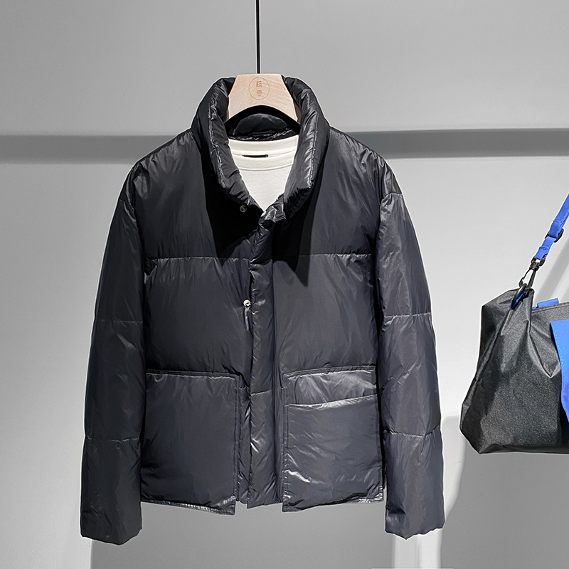 newlake杭亨轻薄羽绒服男冬季新款休闲潮流宽松男装网红纯色简约立领