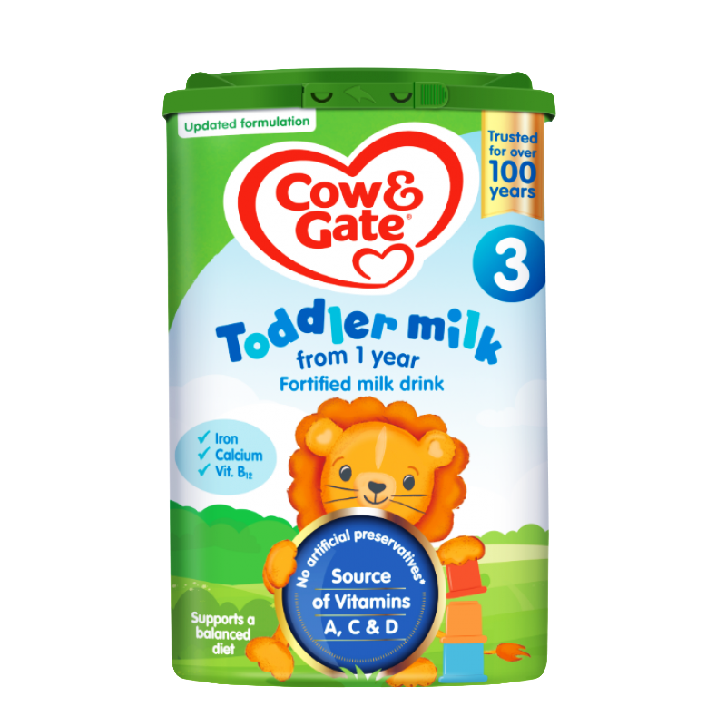 [新效期 2026年2月后]原装进口英国COW&GATE牛栏3段婴幼儿宝宝奶粉(1-2岁)800g/罐