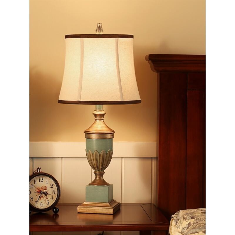 欧式台灯卧室床头灯 美式复古温馨结婚婚庆地中海客厅台灯