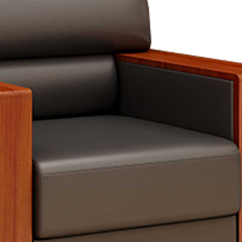 臻远 ZY-SY-233简约现代商务会客洽谈公司接待沙发西皮单人位高清大图