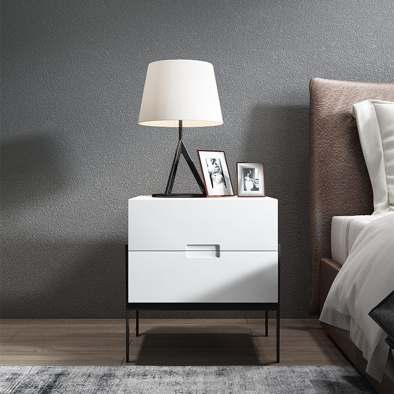 楚梵床头柜现代简约轻奢ins网红床头柜意式烤漆收纳柜角柜储物柜视频