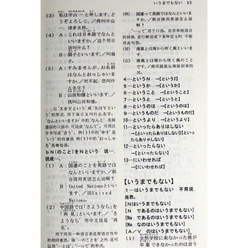 日本语句型辞典