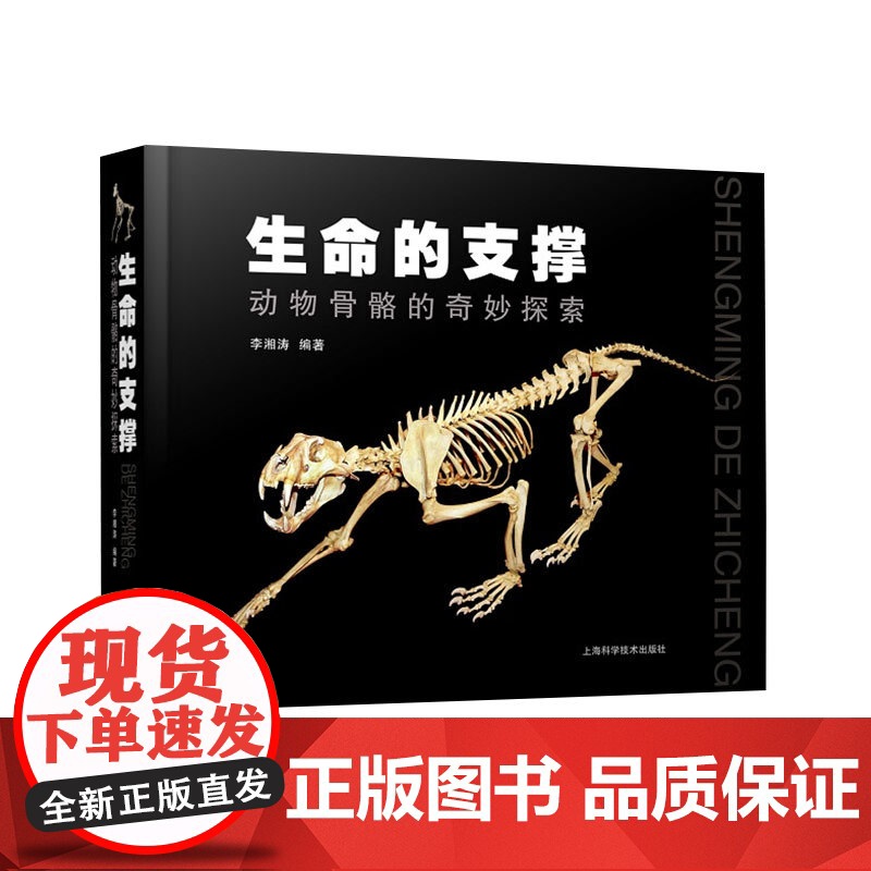 生命的支撑 动物骨骼的奇妙探索 李湘涛 动物骨骼自然科学类科普读物 再现脊椎动物演化历程 上海科学技术出版社高清大图