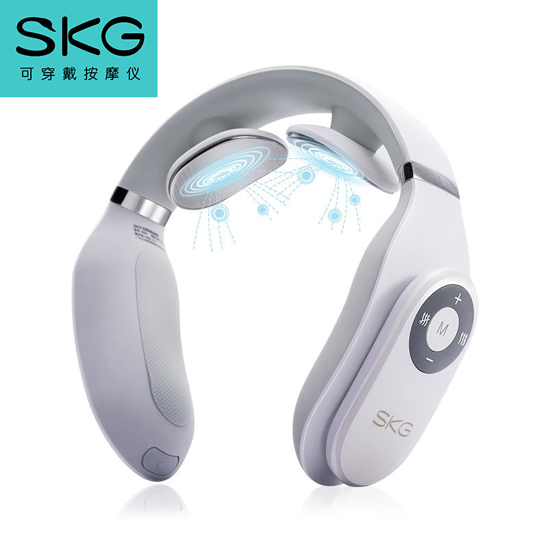 SKG4098颈椎按摩器颈部按摩仪脖子牵引器办公室护颈仪热敷U型枕充电便携礼盒款