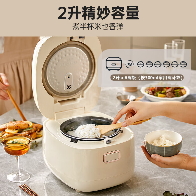 小熊(Bear) 电饭煲电饭锅 2-3人 家用2升小型迷你智能预约定时多功能IH立体环绕加热小电饭煲 DFB-P20L5高清大图
