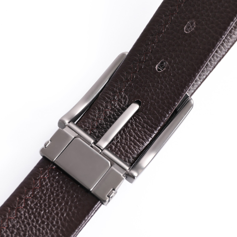 诺帝卡/NAUTICA新品男士针扣牛皮革腰带宽30mm
