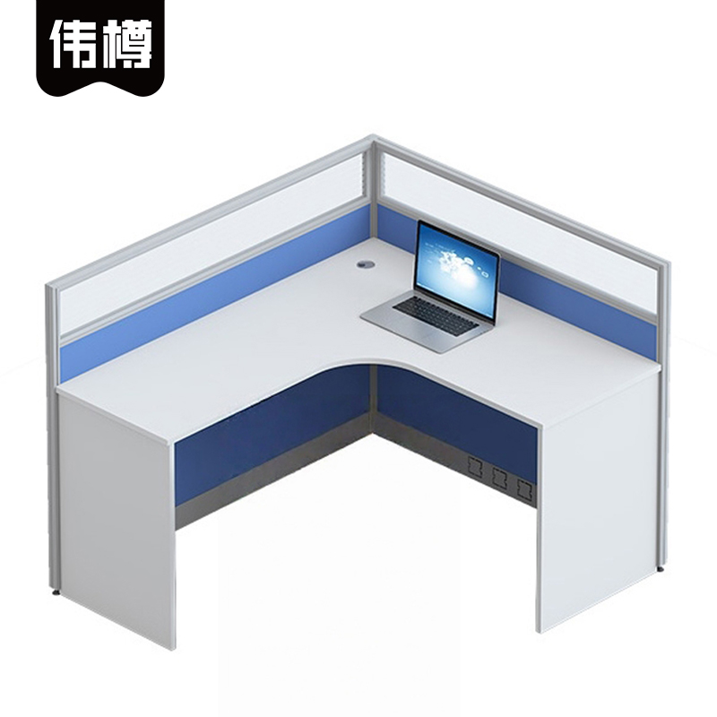 伟樽屏风办公桌单人位120*140*110cm张高清大图