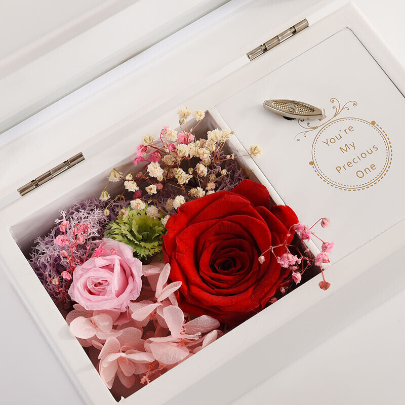 林檎感恩节送女朋友生日送女生女友老婆抖音同款永生花玫瑰花音乐礼盒