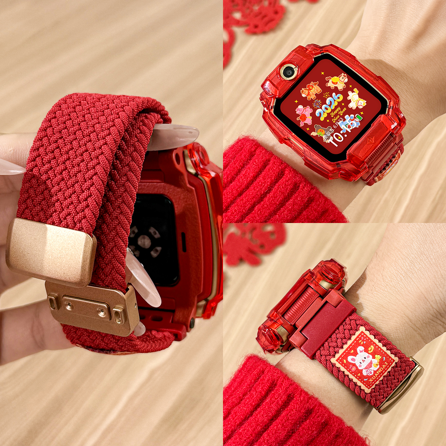 猫咪毛绒挂脖套适用小天才Z11电话手表表带3139B高清大图