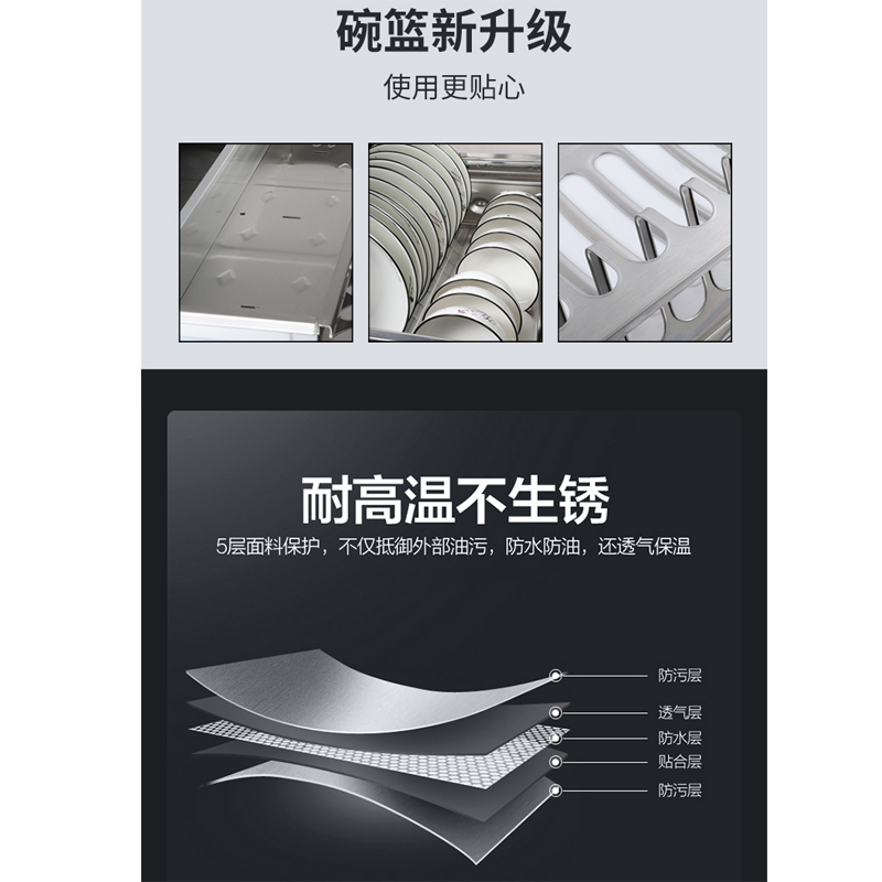 巧妙(QIAOMIAO) 120升高温二星消毒 家用嵌入式消毒碗柜 120L大容量红外线高温消毒童锁保护 Q02自行安装高清大图