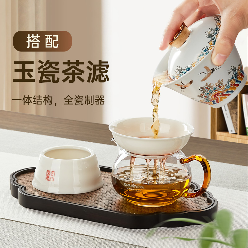 金灶GD-18玻璃公道杯2025新款一体套装分茶器过滤泡茶水公杯专用高清大图