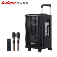 爱浪(AvliGHT)TA-12户外广场舞音响大音量唱歌移动拉杆音箱家用k歌专业演出带无线话筒跳舞重低音大功率