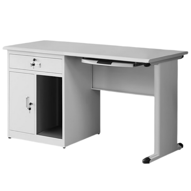 攸形钢制电脑桌+键盘托120*60*75cm套高清大图