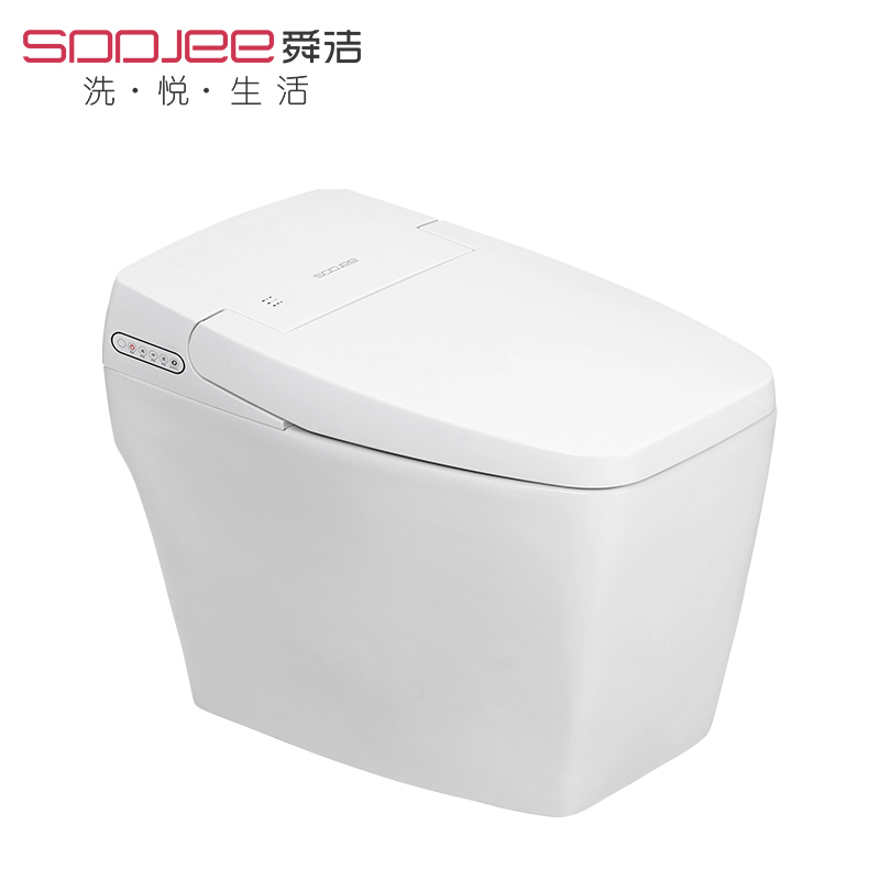 舜洁(soojee)智能马桶 智能一体机智能坐便器 多功能自动冲水坐便器 超漩虹吸式 (AS001k)自动冲水-半智能