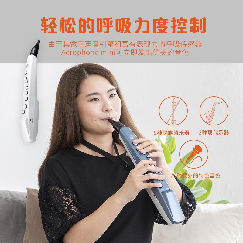 罗兰(Roland)AE-01C电吹管新型电子萨克斯支持蓝牙初学者成人老年人电子管乐+多功能音箱套装