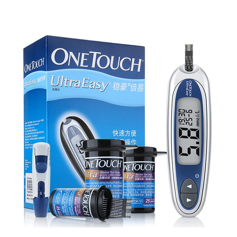 强生稳豪倍易型血糖仪+100片血糖试纸条 血糖测试仪家用全自动血糖仪