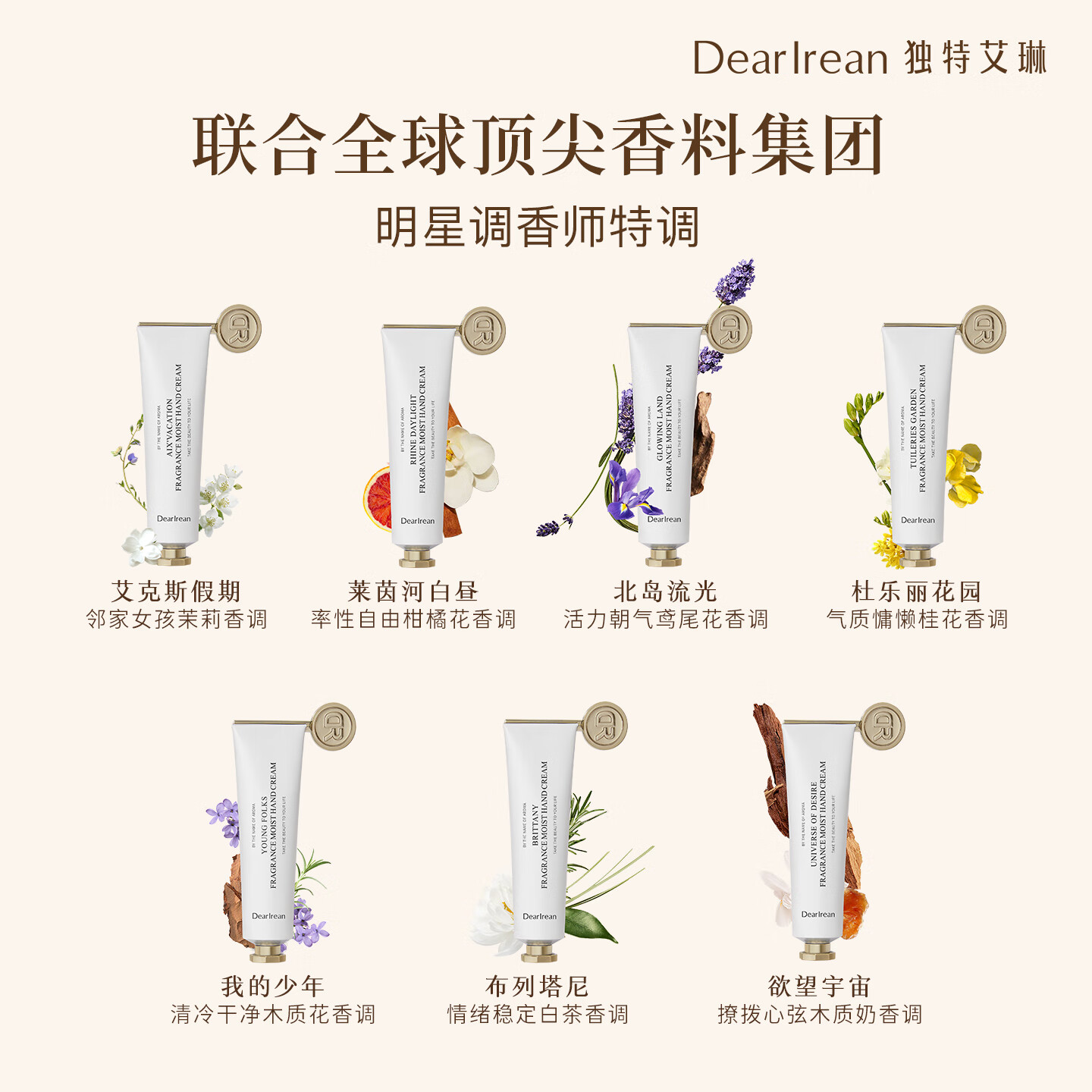 独特艾琳(Dear lrean)沁心香氛护手霜礼盒礼品 团购员工福利伴手礼送闺蜜送朋友生日礼物高清大图