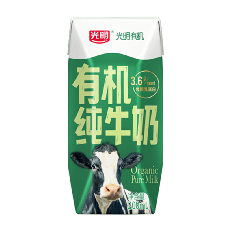 光明有机纯牛奶 200mL*12 礼盒装高清大图