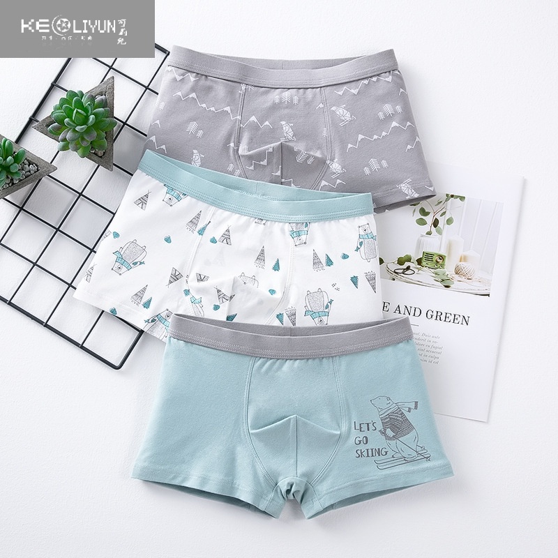 可莉允青少年男大童三角内裤14平角初中生发育期薄款男孩中学生16岁