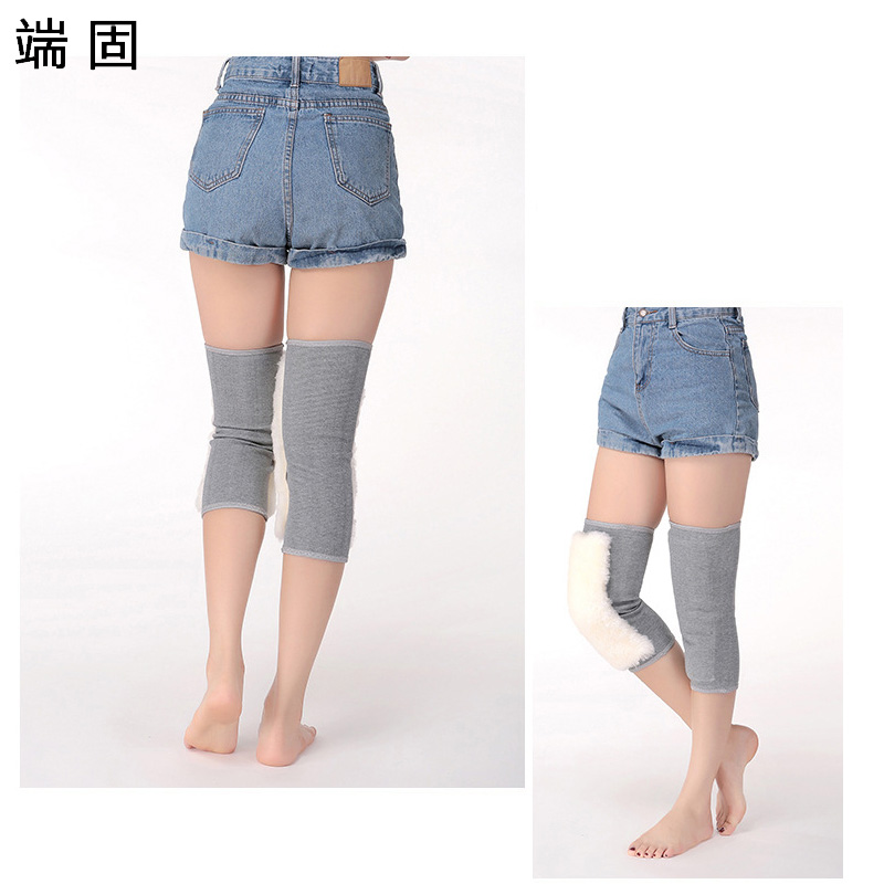 端固 羊皮毛一体羊毛护膝YHS-33/副高清大图