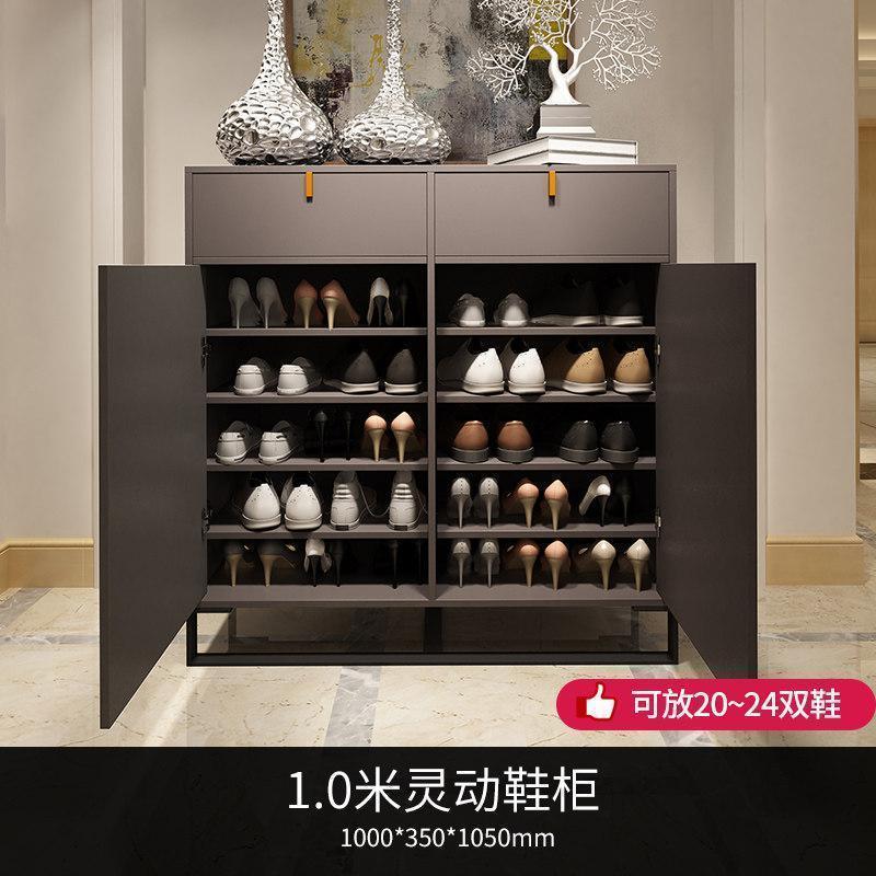 森美人家用现代简约进口鞋柜北欧多功能厅柜玄关大容量鞋橱多层轻奢高清大图
