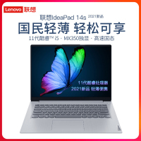 联想(Lenovo)IdeaPad14s 2021款11代 i5-1135G7 8G 1TB+256GB MX350 2G独显 14英寸商务办公学生高性能轻薄笔记本电脑 银色 定制