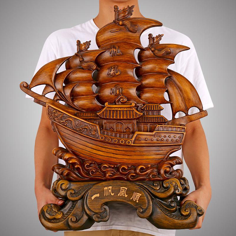 美帮汇一帆风顺船摆件 帆船龙船摆设办公室老板桌装饰摆件开业乔迁高清大图