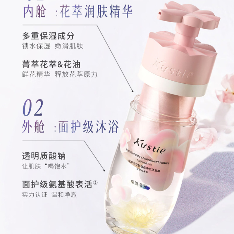 蔻斯汀沐浴露保湿双舱臻花净肌保湿花悦烂漫香500g高清大图
