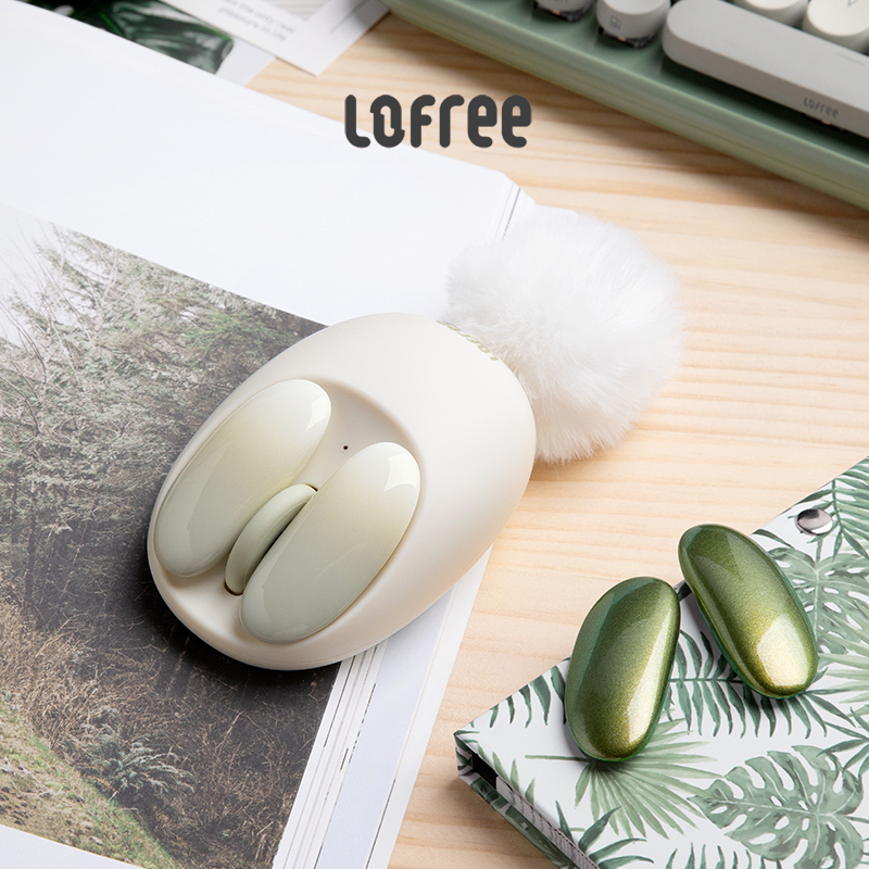 洛斐(Lofree)绿色小瓣创意鼠标商务办公游戏充电鼠标兼容笔记本电脑